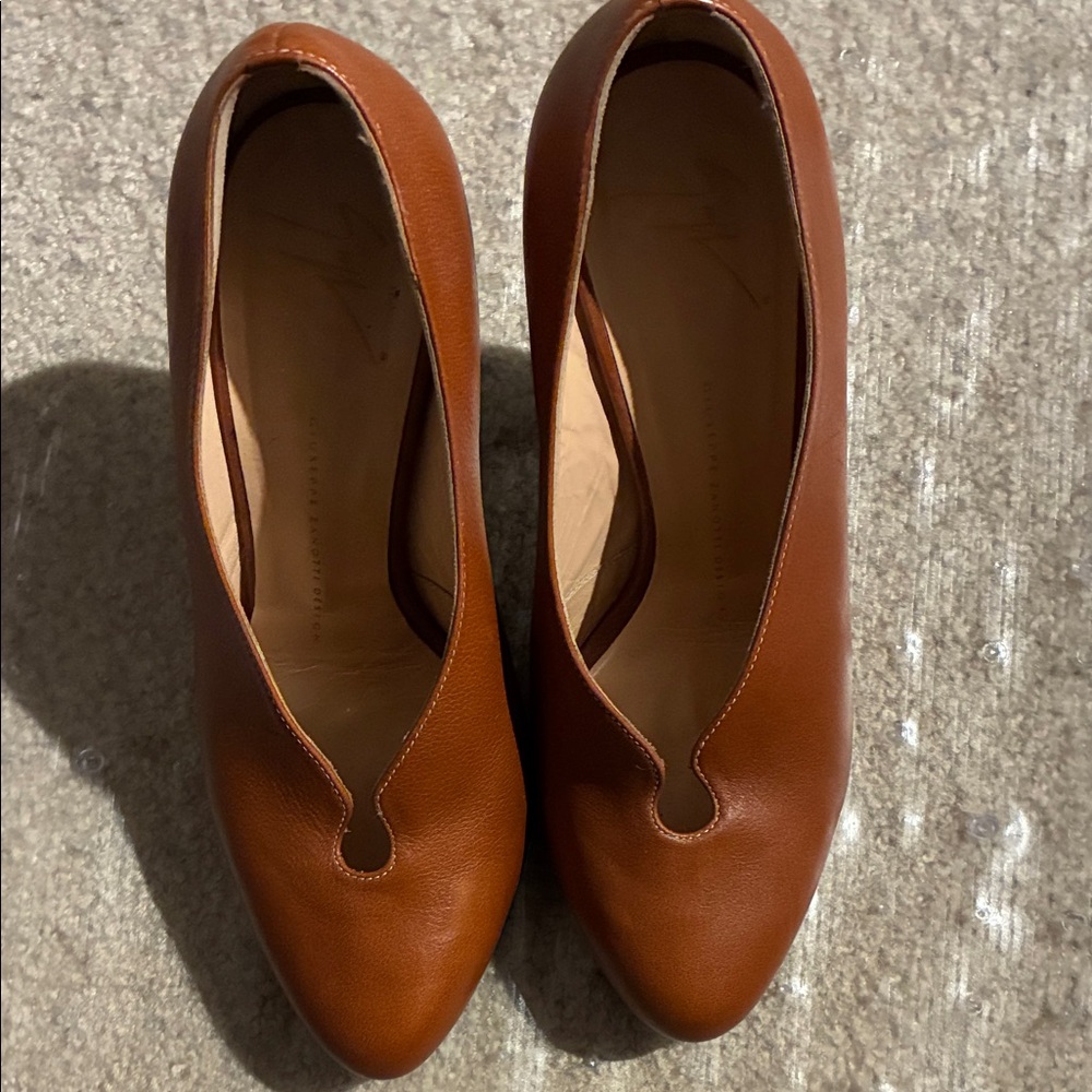 Giuseppe Zanotti Brown Leather Heels